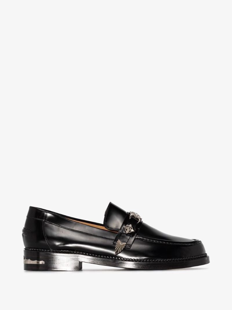 Black Western Leather Loafers