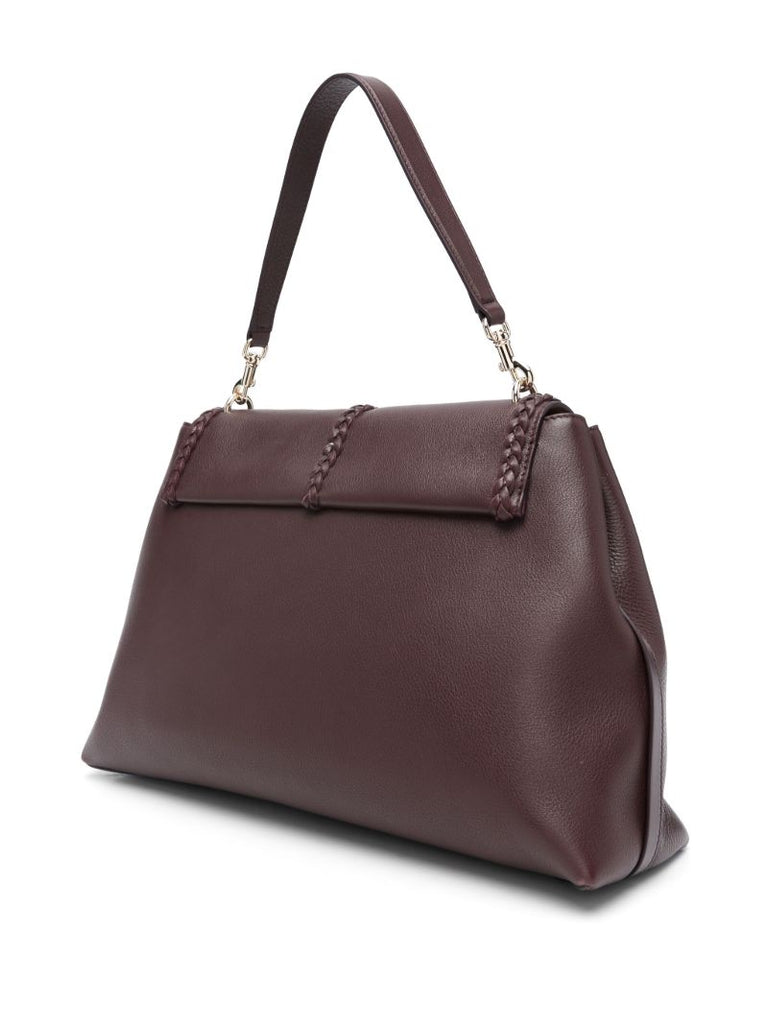 Red Penelope Large Leather Shoulder Bag