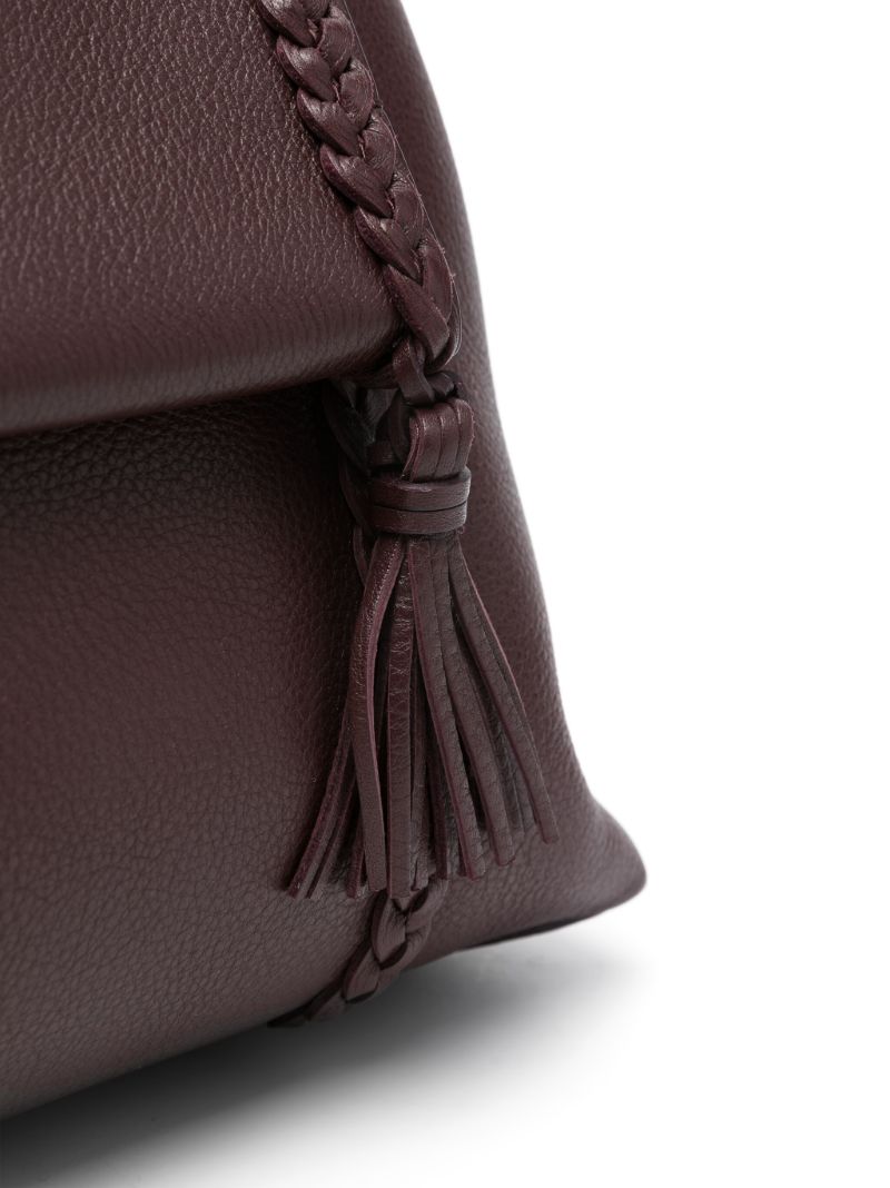 Red Penelope Large Leather Shoulder Bag