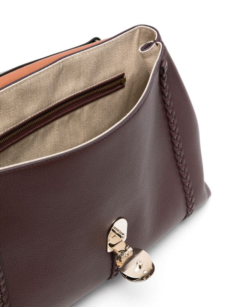Red Penelope Large Leather Shoulder Bag