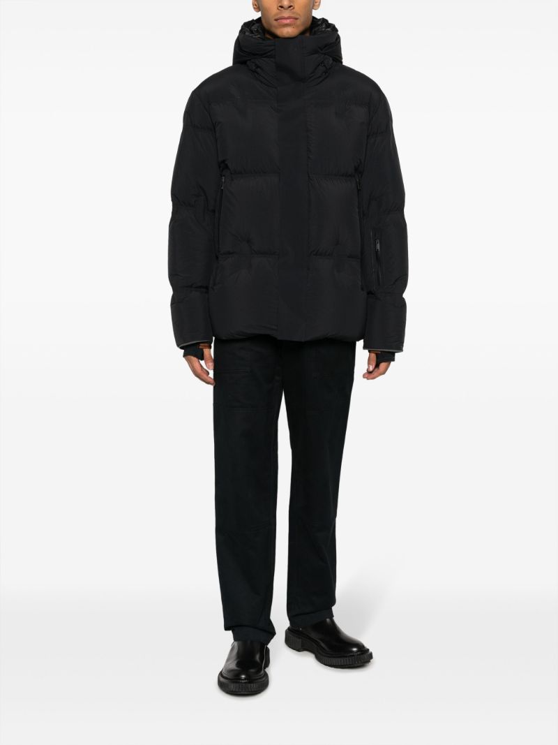 Black Padded Hooded Jacket
