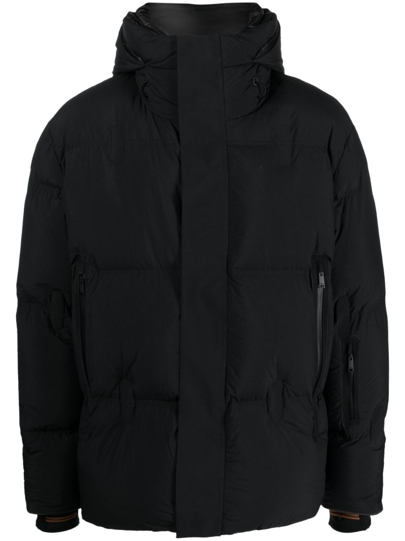 Black Padded Hooded Jacket