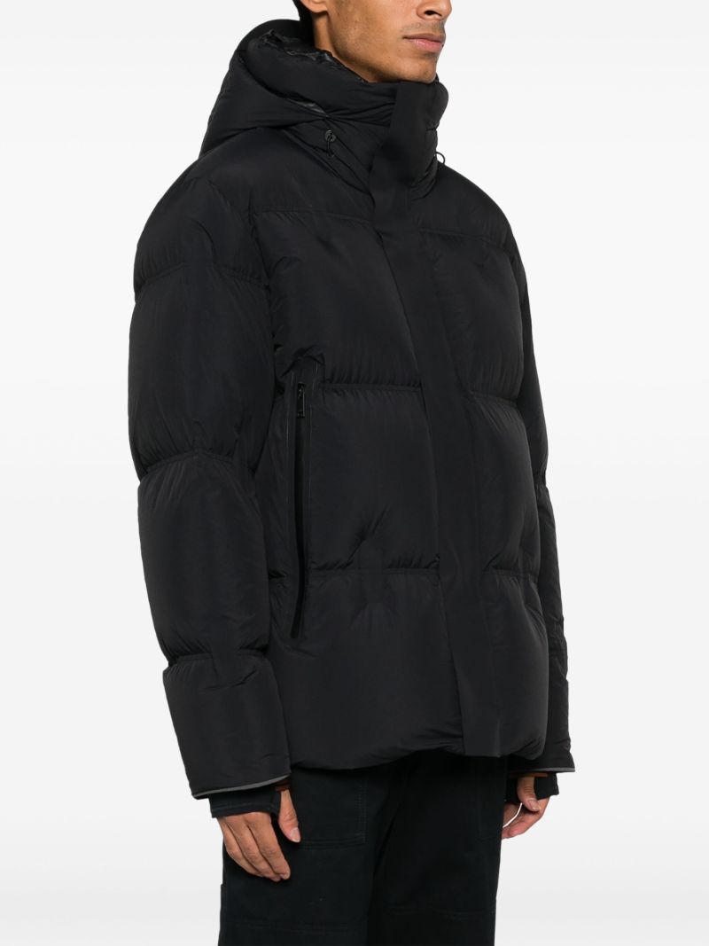Black Padded Hooded Jacket