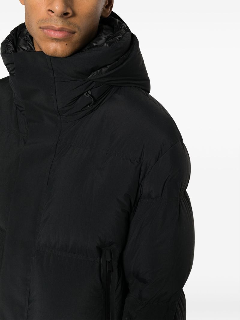 Black Padded Hooded Jacket