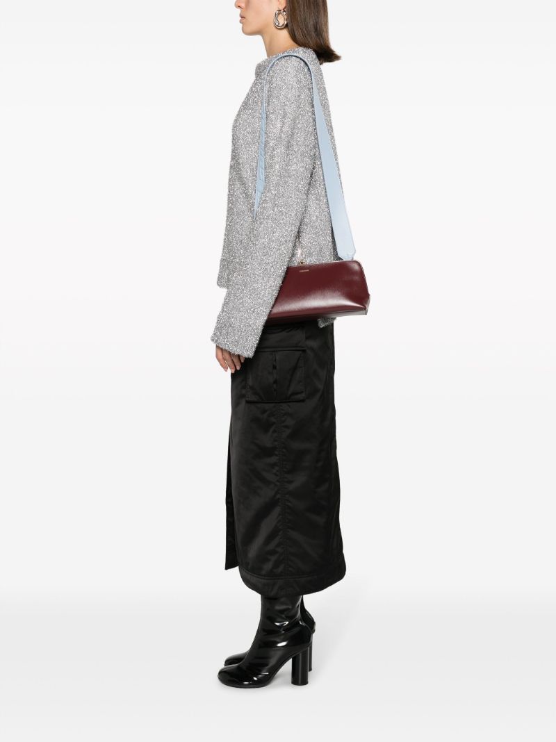 Purple Goji Leather Shoulder Bag