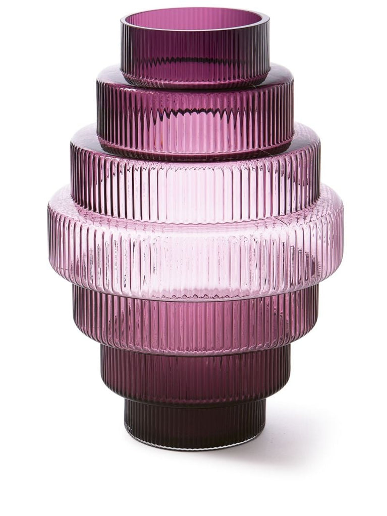 Purple Steps Large Glass Vase