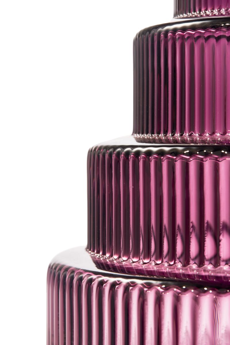 Purple Steps Large Glass Vase