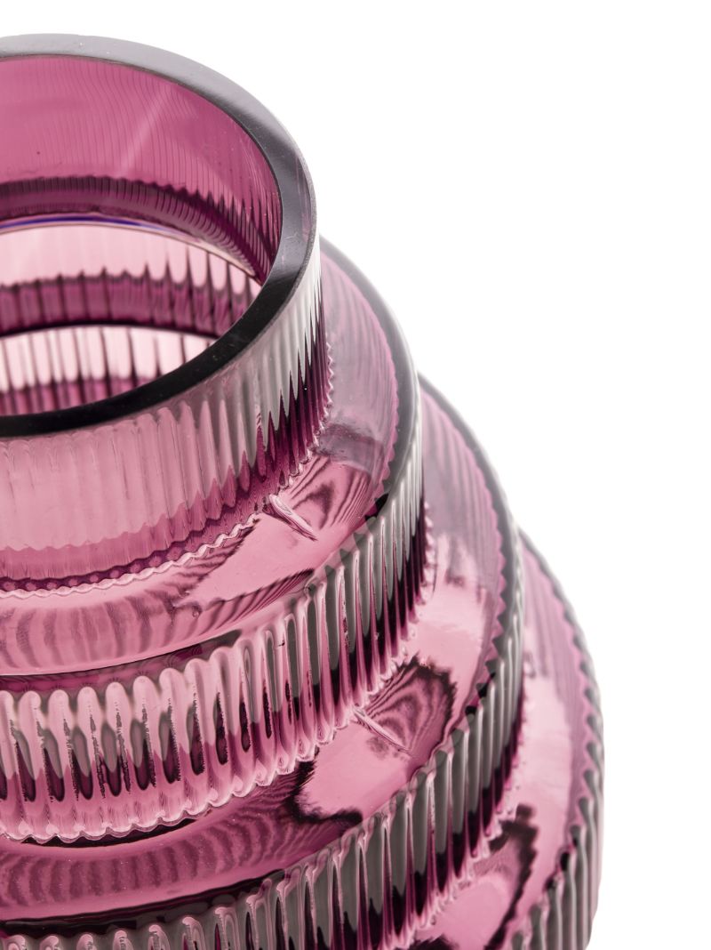 Purple Steps Large Glass Vase