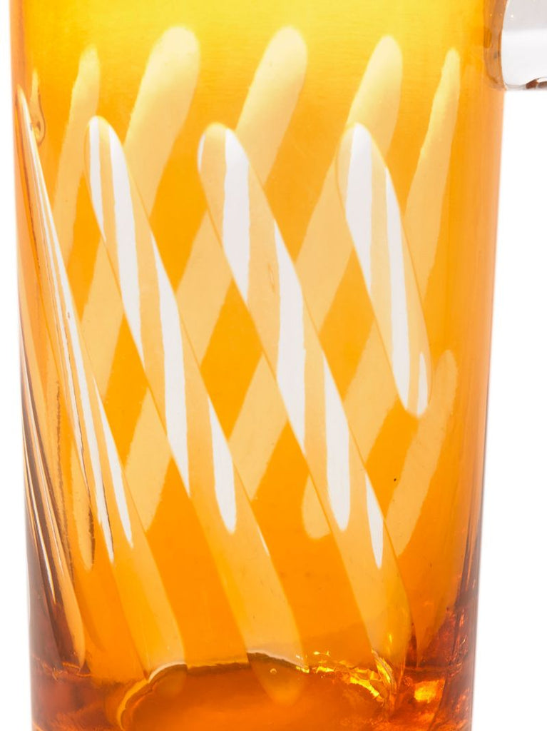 Orange Tubular Glass Pitcher