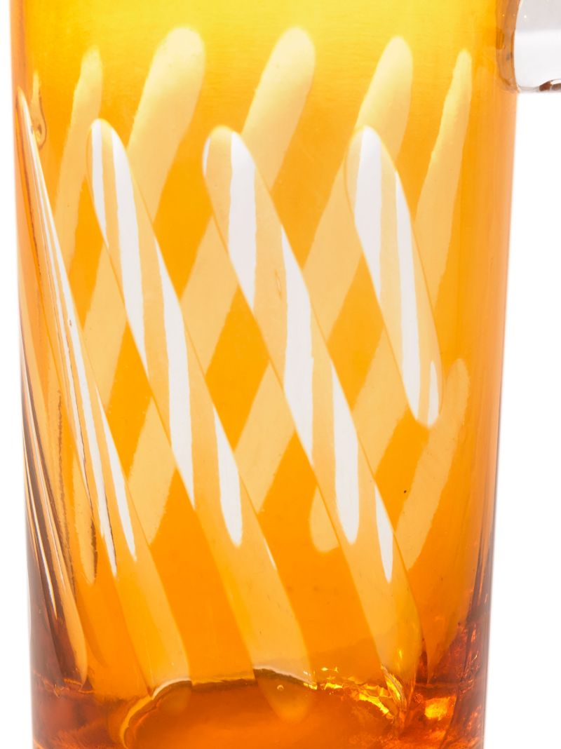 Orange Tubular Glass Pitcher