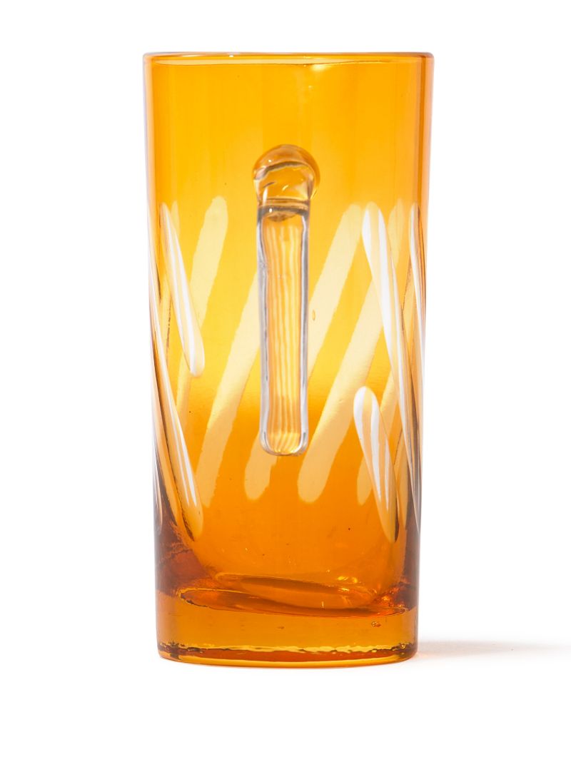 Orange Tubular Glass Pitcher