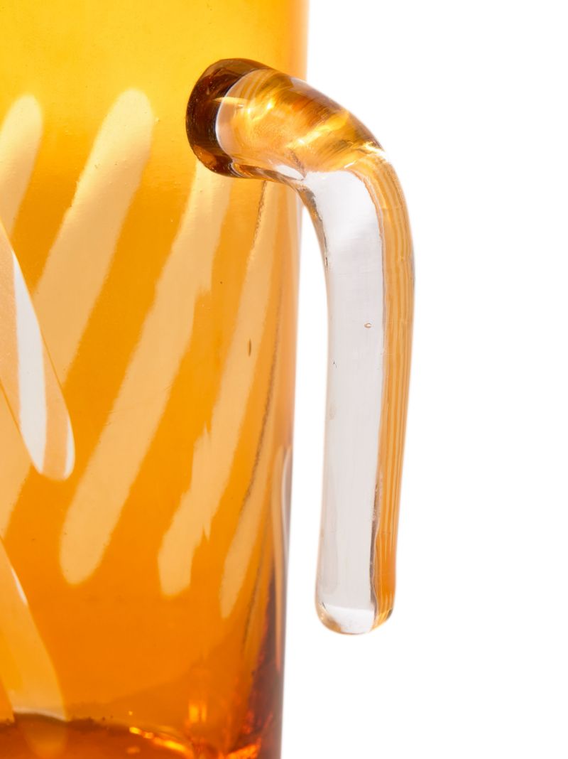 Orange Tubular Glass Pitcher
