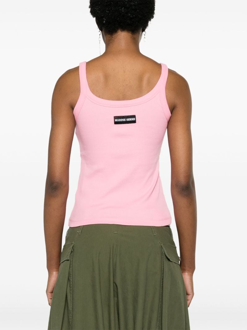 Pink Logo-embroidered Tank Top