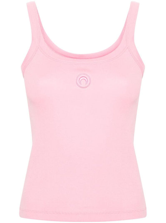 Pink Logo-embroidered Tank Top