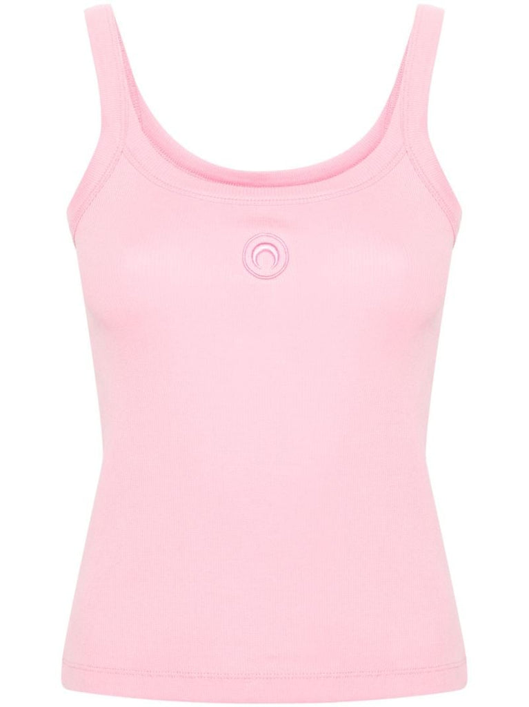 Pink Logo-embroidered Tank Top