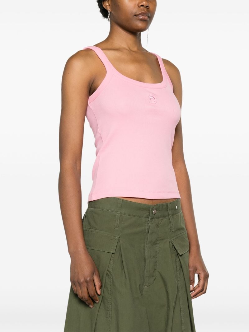 Pink Logo-embroidered Tank Top