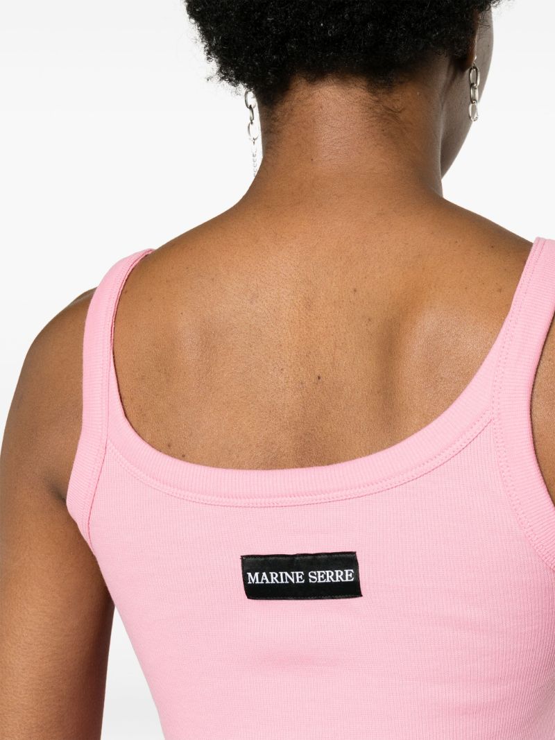Pink Logo-embroidered Tank Top