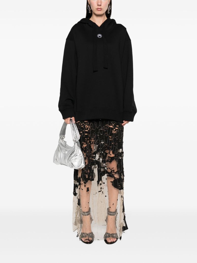 Black Regenerated Tote Bag Hoodie