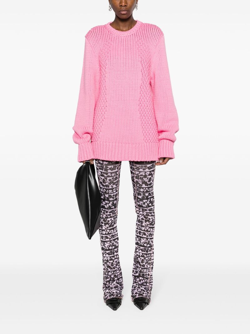 Pink Chunky Knit Sweater