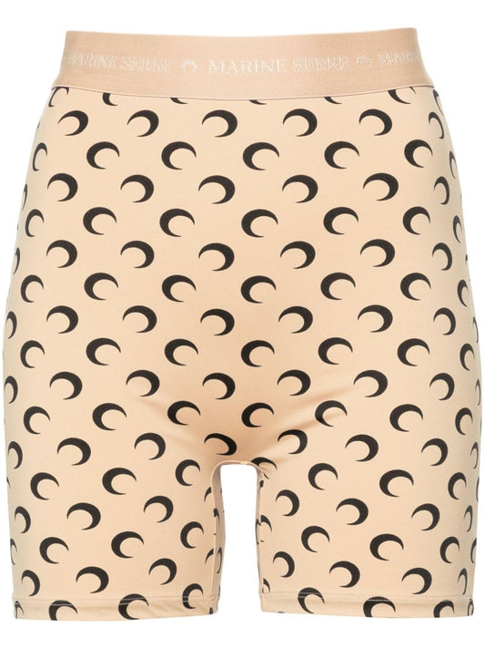 Neutral Crescent Moon Cycling Shorts