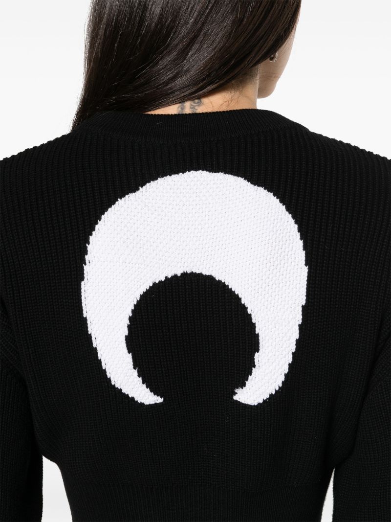 Black Core Ribbed-knit Cotton Sweater