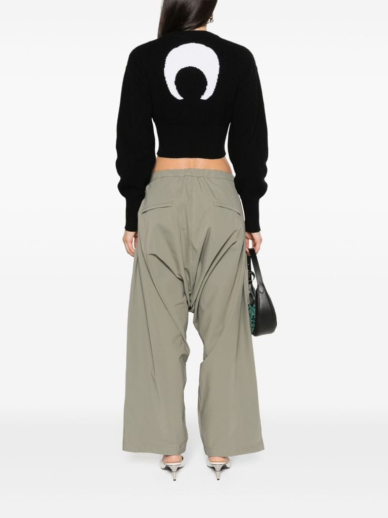 Black Core Ribbed-knit Cotton Sweater