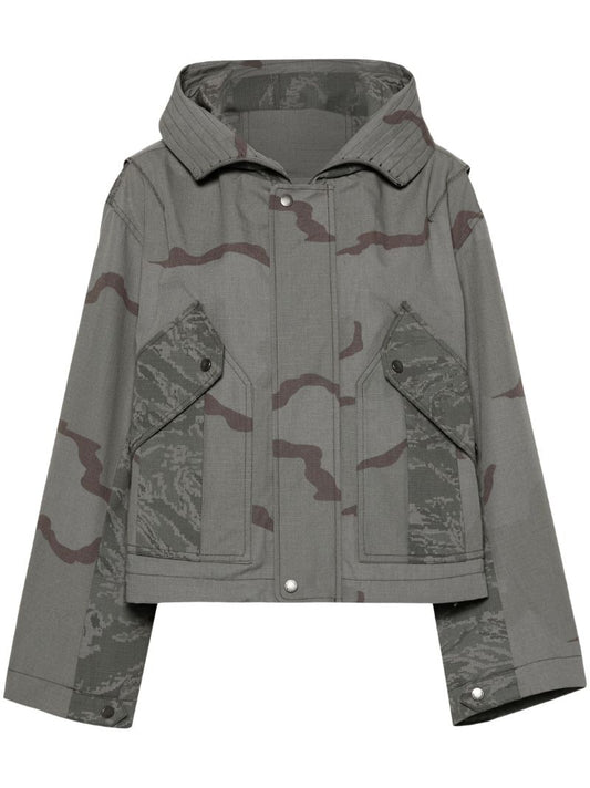 Grey Regenerated Cargo Bomber Jacket
