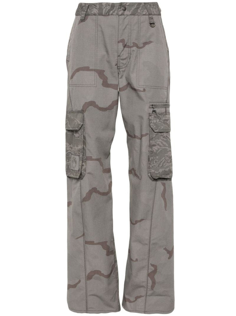 Grey Regenerated Camouflage Cargo Pants