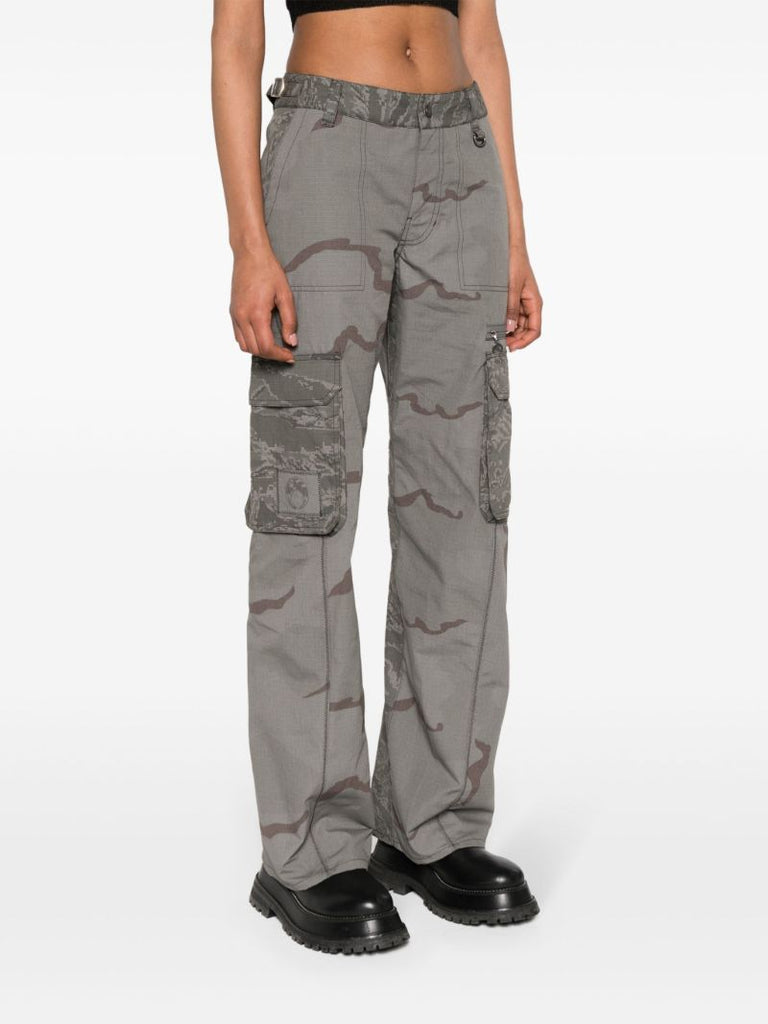 Grey Regenerated Camouflage Cargo Pants