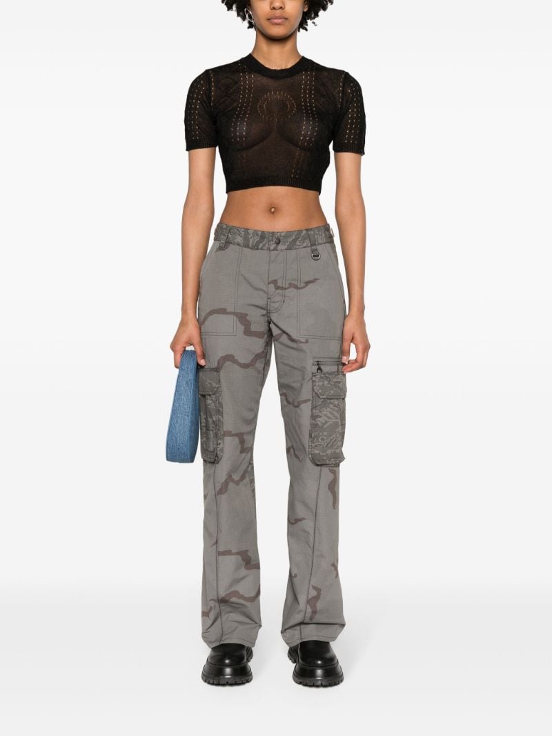 Grey Regenerated Camouflage Cargo Pants