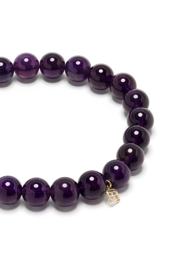 14k Yellow Gold Hamsa Amethyst and Diamond Bracelet