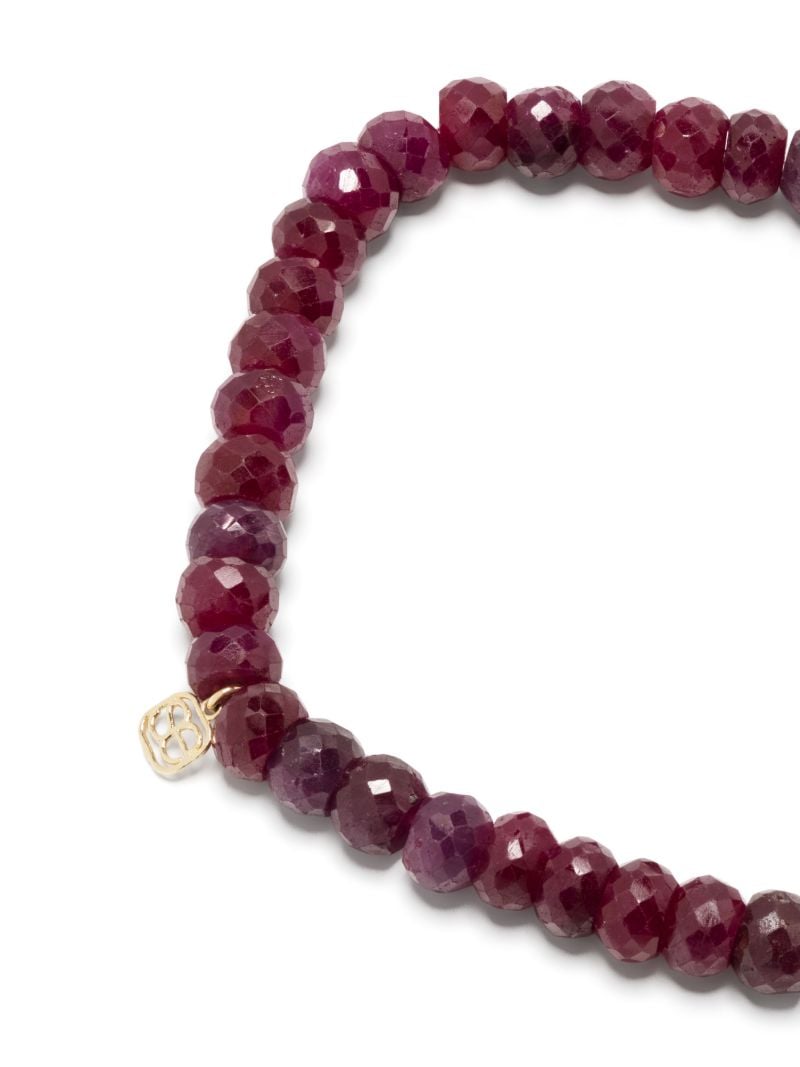 14k Yellow Gold Hamsa Ruby and Diamond Bracelet