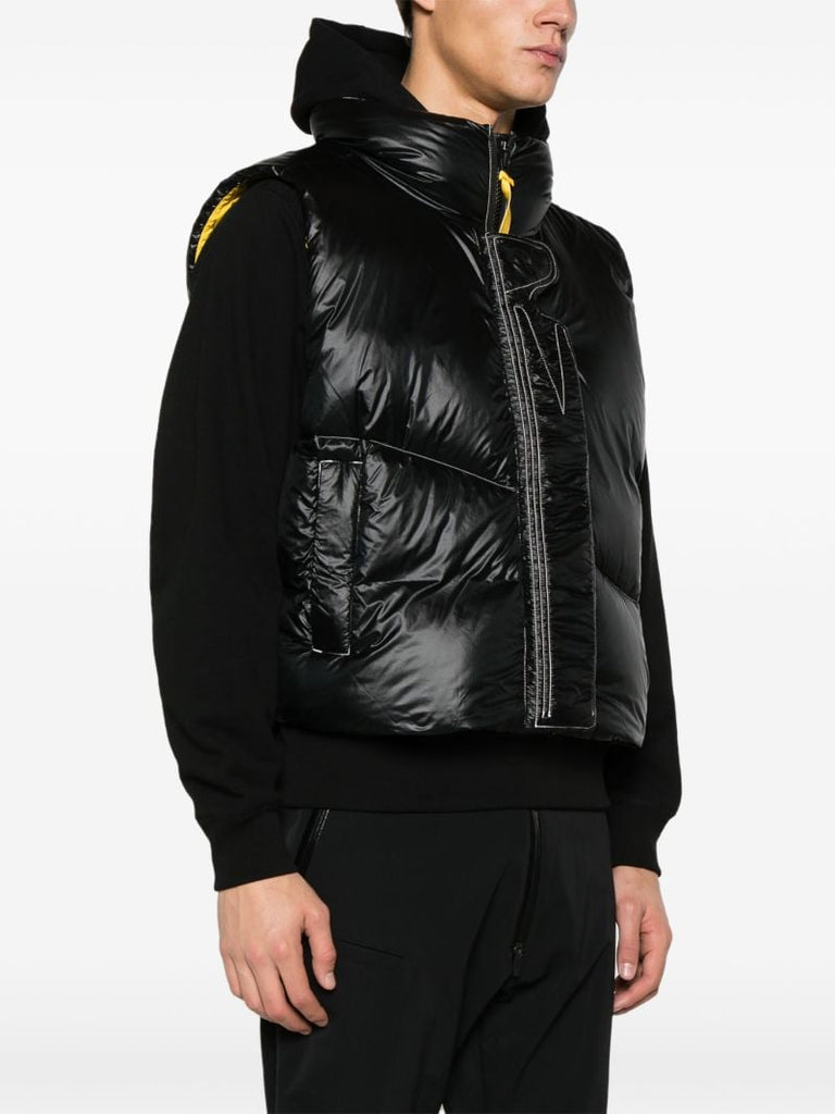 X Pyer Moss Black Cg Disc Vest 001 Quilted Gilet