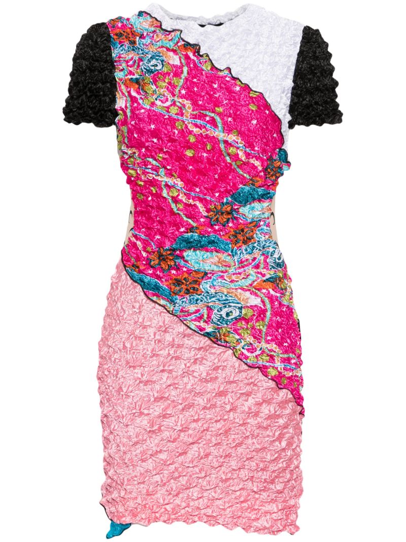 Pink Regenerated Panelled Mini Dress