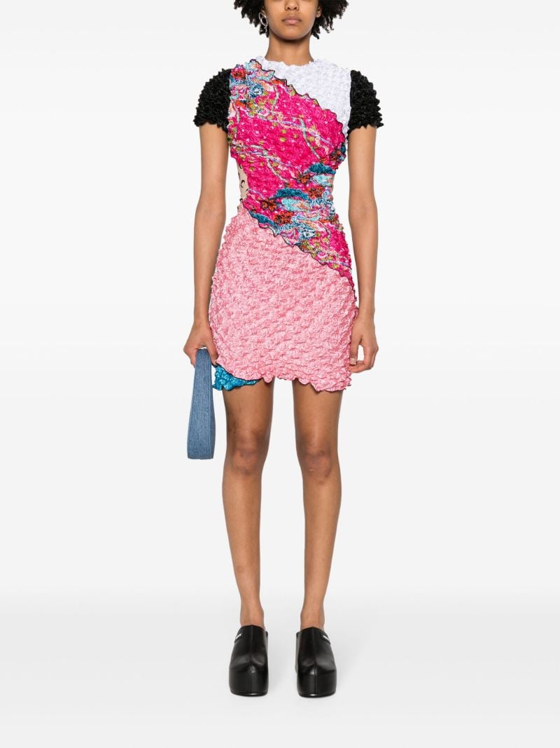 Pink Regenerated Panelled Mini Dress