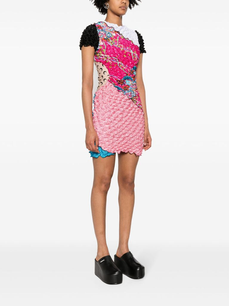 Pink Regenerated Panelled Mini Dress