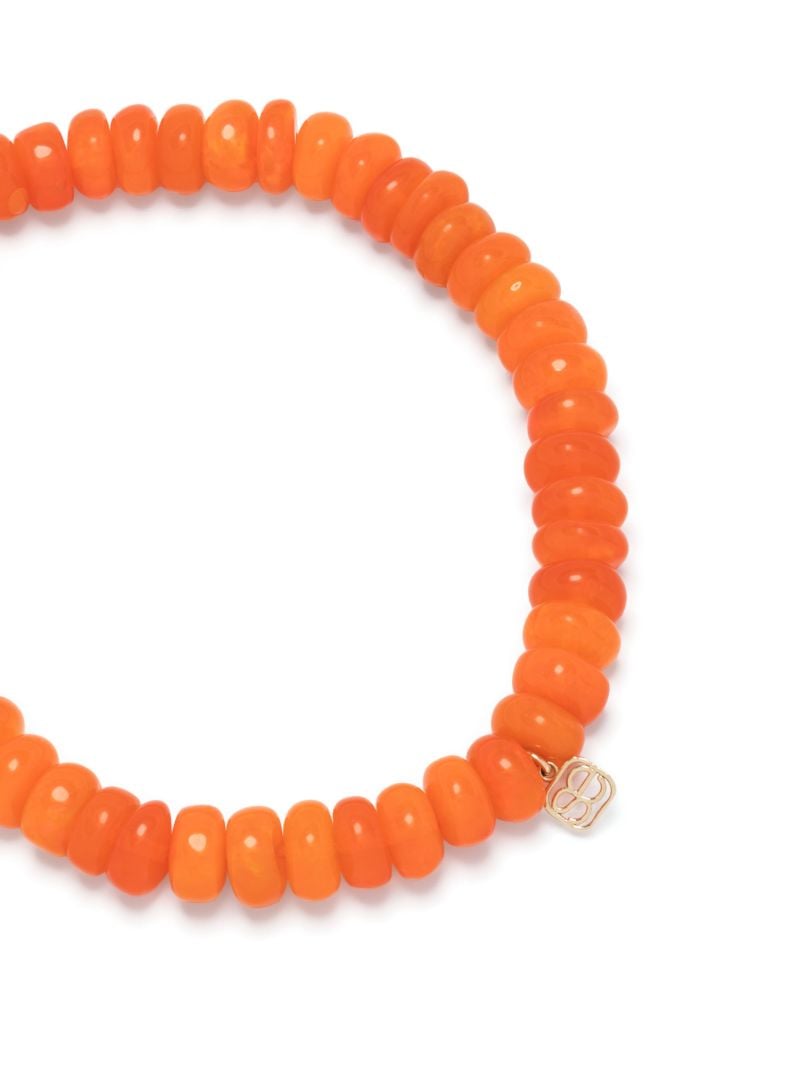 14k Yellow Gold Evil Eye Opal Bead Bracelet