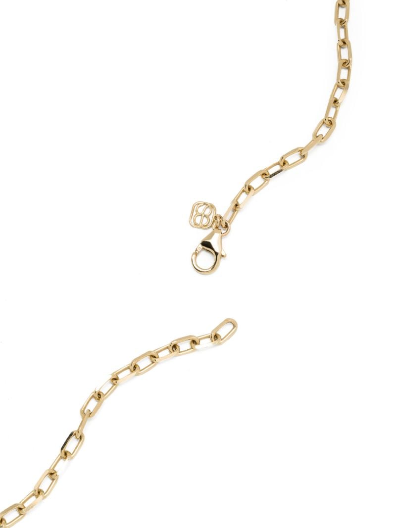 14k Gold Celestial Mushroom Charm Diamond Necklace