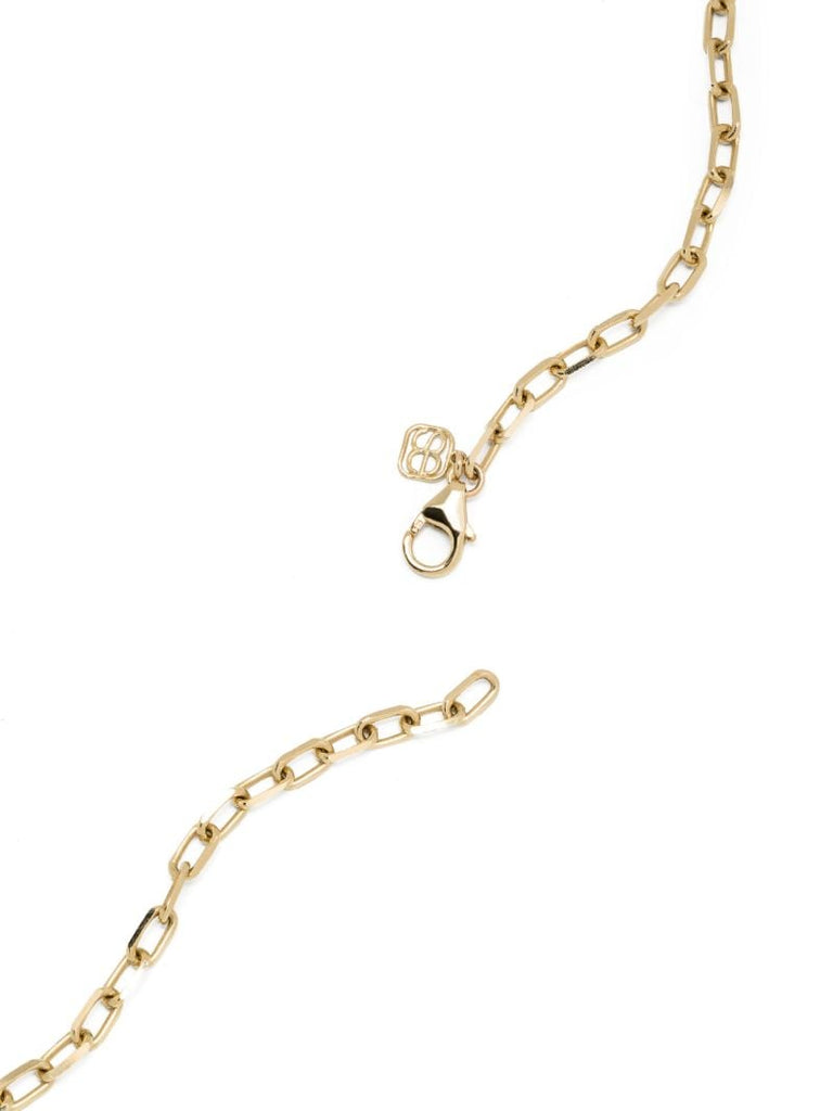 14k Gold Celestial Mushroom Charm Diamond Necklace