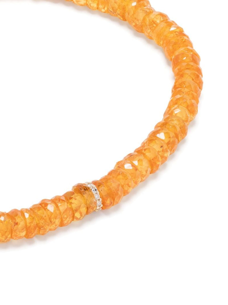 14k Yellow Gold Cocktail Eternity Spessartite Bead Bracelet