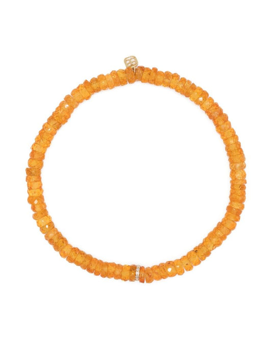 14k Yellow Gold Cocktail Eternity Spessartite Bead Bracelet