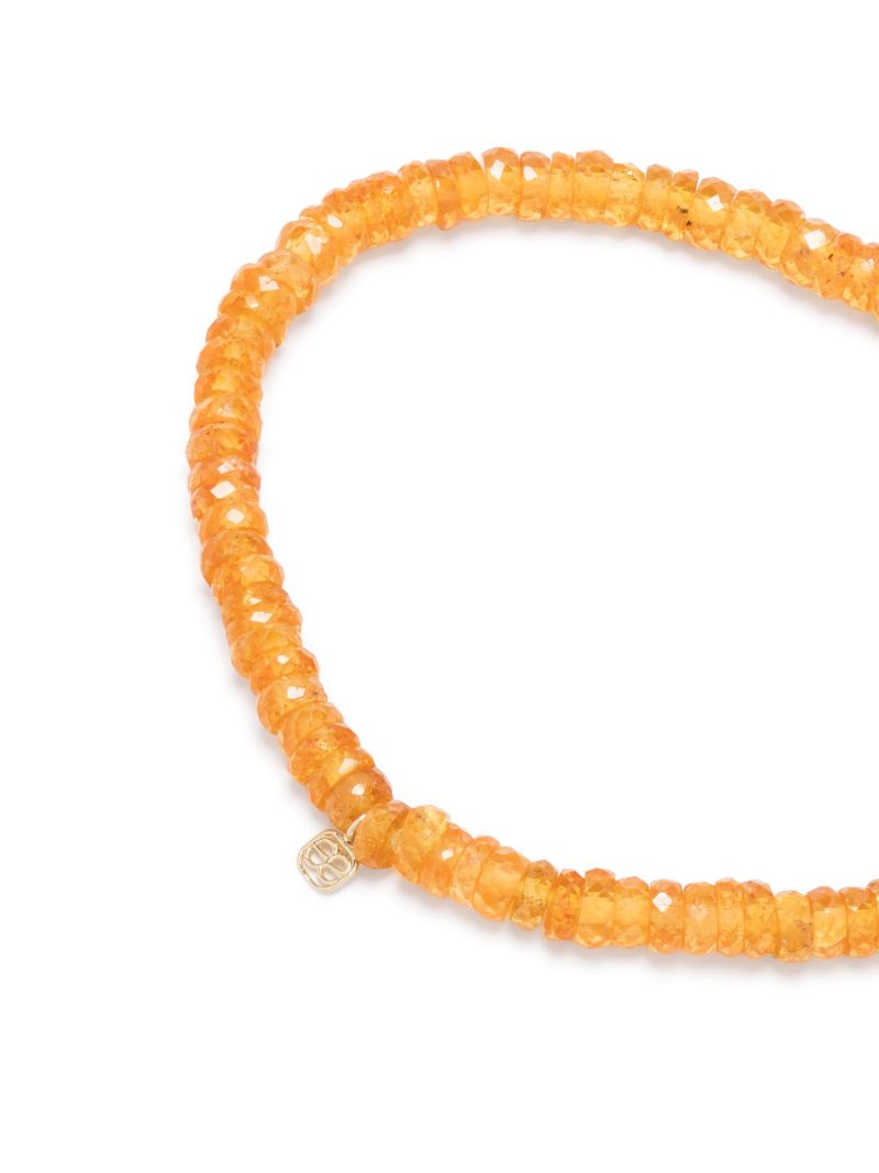 14k Yellow Gold Cocktail Eternity Spessartite Bead Bracelet