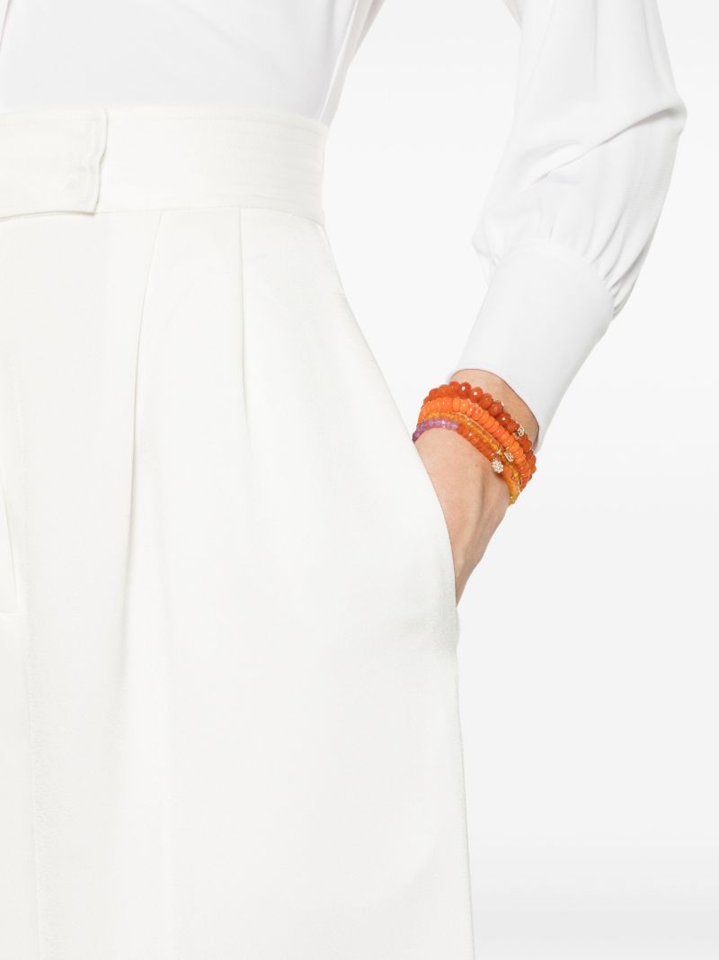 14k Yellow Gold Cocktail Eternity Spessartite Bead Bracelet
