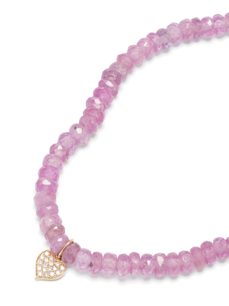 14k Yellow Gold Playing Card Heart Sapphire Bracelet