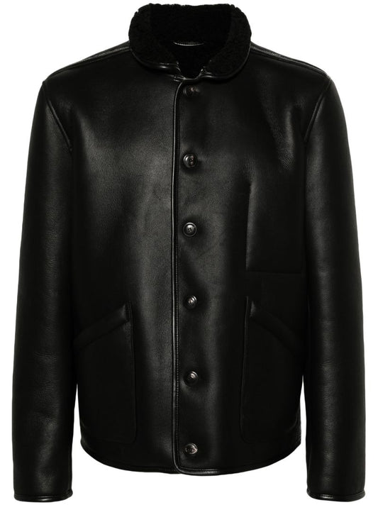 Black Brainticket Og Leather Jacket