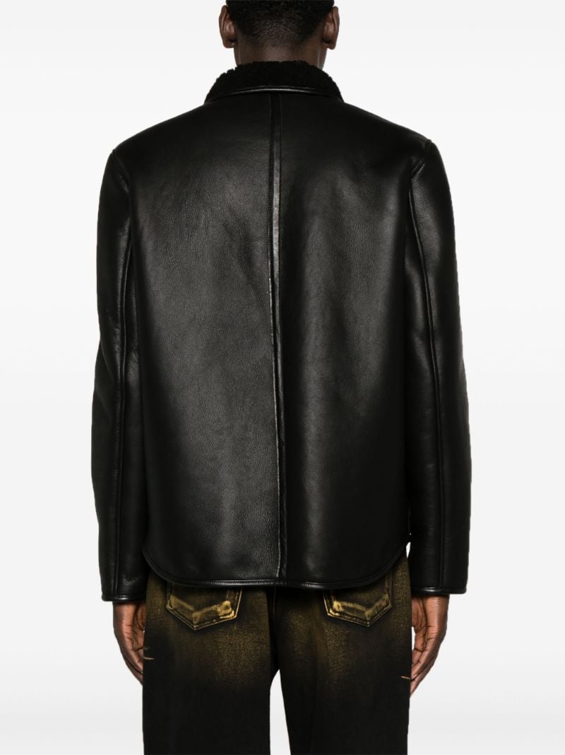 Black Brainticket Og Leather Jacket