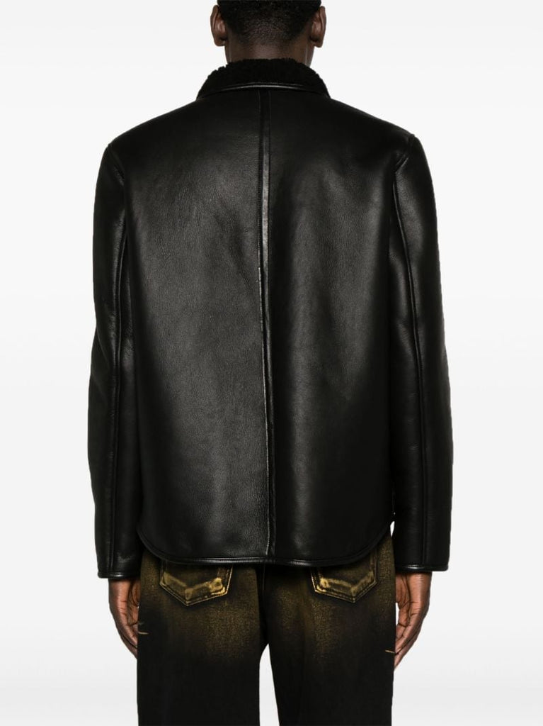 Black Brainticket Og Leather Jacket