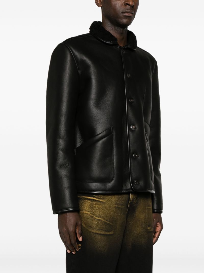 Black Brainticket Og Leather Jacket