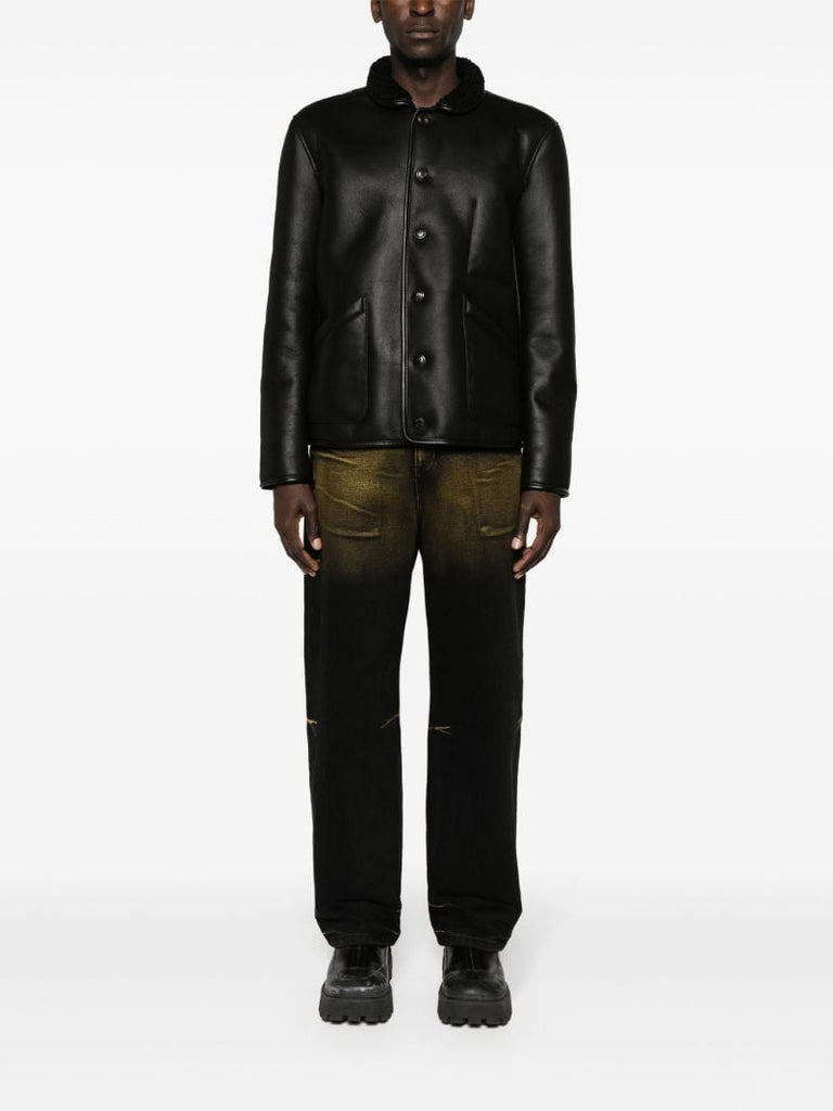 Black Brainticket Og Leather Jacket