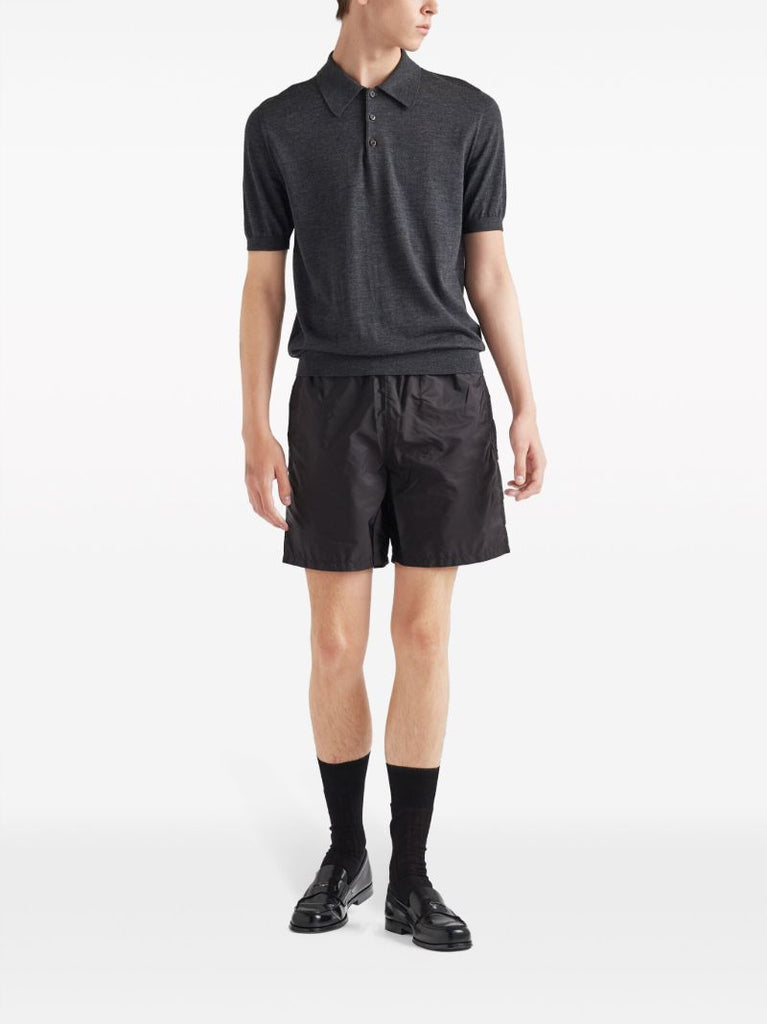 Black Triangle Logo Swim Shorts